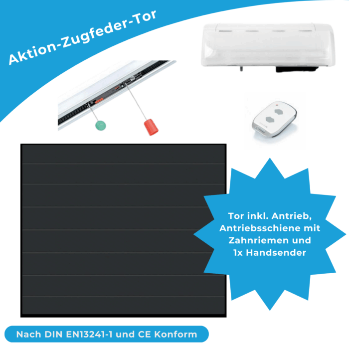 Aktion Garagentor M-Sicke Glatt inkl. Antrieb – Bild 1